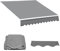 UV-beständig Markisenbespannung Markisenstoff Aus Polyester Markisentuch Mit Volant Für Balkon Veranda Markisen 4x2.0m 4.5x2.5m 6x2.5m (ohne Rahmen)(4x2.0m)
