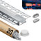 KOSOOM 20 LED Aluminium Profil 2 m, Lichtdiffusor-Schiene Trockenbauprofil Maße 28 mm(Flügel 64,2 mm) x 13,8 mm, Aluprofil Innenbreite 20,2 mm für LED-Streifen, mit Milchweißer PC‑Abdeckung