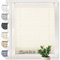Sonello Plissee Crush Klemmfix ohne Bohren 60cm x 200cm Ecru Faltrollo Plisseerollo Jalousie für Tür & Fenster Blickdicht Sichtschutz Sonnenschutz Fertifplissee Rollo