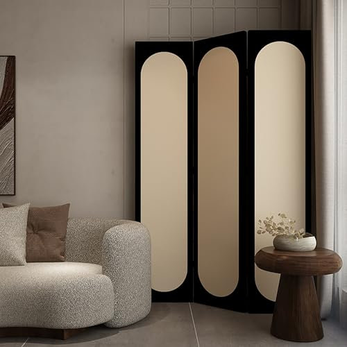 Retractable Privacy Screen for Apartment Patio Deck Railing Backyard, Pergola Folding Divider/Fence Separation, 3 4 5 6 Panel Decorative Divider(180x120cm)