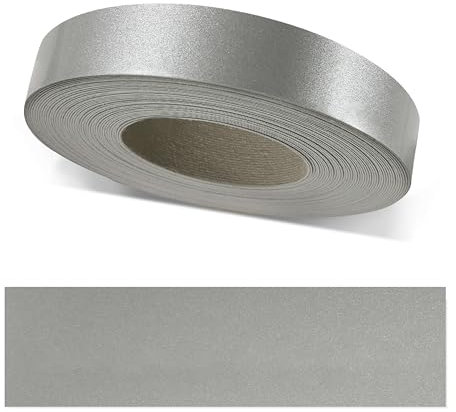 ben+camilla.com Kantenumleimer zum Aufbügeln | Edelstahl Glanz 20 mm x 5 m Rolle (glänzend Silber Metallic) | Premium Qualität für professionelle Ergebnisse | Kantenschutz