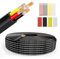 Wirelume 14 AWG 4x2 mm² Cavo elettrico Filo a 4 conduttori 5 V/12 V/24 V Fili di alimentazione in PVC intrecciato Cavo in rame stagnato a bassa tensione da 30 piedi/9,14 m Guaina tonda