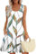 Women Dresses Plus Size Beach Dress Summer Dresses for Women UK Beach Casual Sundress Loose U Neck Sleeveless Tank Dress Midi Floral Cover Ups with Pockets 01-White XXL