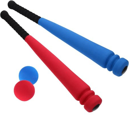 Generisch 1 Satz Baseballschläger Aus Schwamm Schaum Fledermaus Babyspielzeug Junge Sport-baseballschläger Aus Schaumstoff Baseball-t-Shirt Kleinkinderball Rot Schwamm Mit Hoher Dichte (Eva)