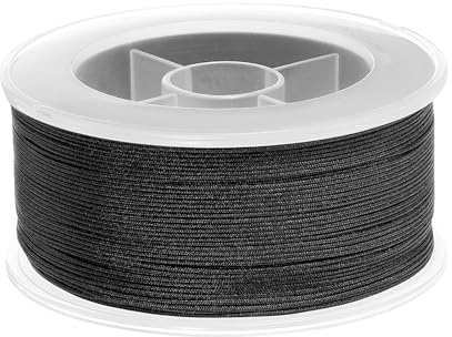 PATIKIL Nylon Cord 0.02 inch x 109 Yards, Bracelet String Braided Nylon Thread Chinese Knotting Cord for Jewelry Making Beading Necklaces Blind Wind Chimes, Black