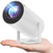 HY300 Pro Mini Portable Projector, Smart Projector Auto Horizontal Correction 720P, Brightness 160 ANSI Outdoor Movie Projector Compatible with Phone, Wi-Fi 6 Bluetooth 5.2 Android 11