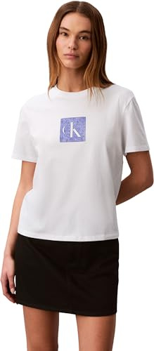 Calvin Klein Damen Ss Classic Fit Monogram Tee Lv047f819g Graphic Tees