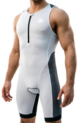 Terradorn Tuta da triathlon da uomo, ad asciugatura rapida, per nuoto, corsa, ciclismo, traspirante, leggera e confortevole, Ironman e gare di resistenza