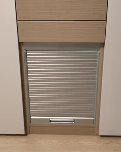 IYUESQ Puerta corrediza de persiana, Puertas Plegables para Armario, Puerta Enrollable retráctil (34 x 26 (86,4 x 66 cm))