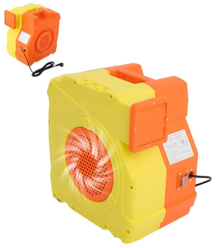 Ventilatore d'aria da 2 CV, soffiatore gonfiabile, 1600 W, volume d'aria 1080 m³/h, 3300 giri/min, cavo di alimentazione da 3 m, manico portatile, per tutti i tipi di progetti gonfiabili, 42 x 28 x 38
