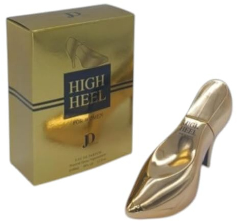 Everlyx High Heel Gold Eau de Parfum 100 ml – Damenduft mit süßen und eleganten Noten – langanhaltender, warmer und moderner Duft – Eau de Parfum für Damen mit Flakon in Form eines goldenen Absatzes