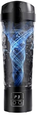 LIRONGTAGE Electric Protein Shaker Bottle,USB Rechargeable Blender Bottle, Portable Blender Cup for Protein Shakes Meal Replacement Shakes for Gym