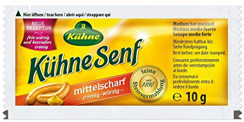 Kühne, Kühne Senf mittelscharf 150 x 10g Tüten