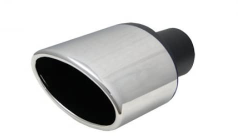 Auspuffblende universal Edelstahl 135x93mm Anschluss 45-57mm