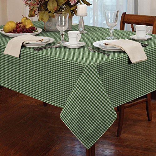 Classic Home Store Alan Symonds Tablecloths Gingham Tablecloth Green 60 x 90