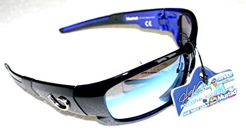 Mustad Unisex Sunglasses Black Frame W/Smoke Blue REVO Lens Sonnenbrille, Mattschwarz, Einheitsgröße