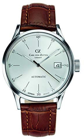Carl von Zeyten Herren Analog Automatik Uhr mit Leder Armband CVZ0002WH