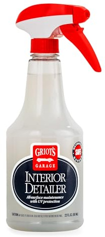 Griot's Garage Interior Detailer, Light-Duty Car Cleaner for All Surfaces, Including Vinyl, Leather, Metal, Plastic, Glass, and More, 10975, 22oz