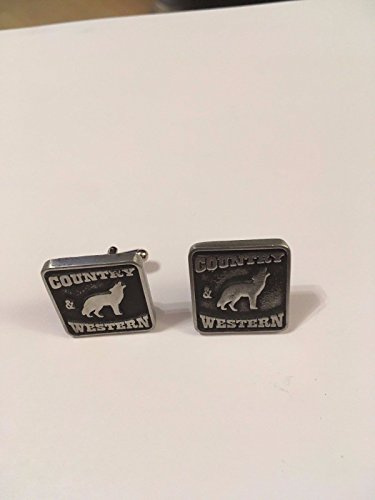 Country & Western Wolf H30 Paar Manschettenknöpfe aus feinem englischen Moderne Zinn geschrieben von uns Geschenke für alle 2016 von Derbyshire UK