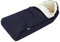 MONZANA® Fußsack für Kinderwagen Baby Winter mit Reflektoren Reißverschluss Buggy Waschbar Babyschale Schlafsack Babydecke Kuschelig Dunkelblau