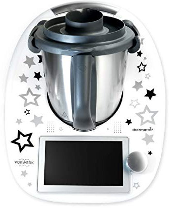 coolina® Sticker Aufkleber Sternentanz Anthrazit passend für Thermomix TM6/ TM5/ TM31/ Cook-Key