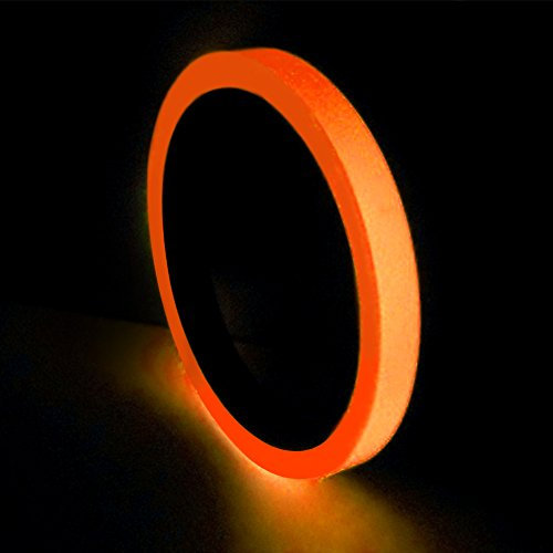 Leuchtendes 3M-Klebeband - Abnehmbares PVC, Leuchtet im Dunkeln, Fluoreszierendes Licht, Dekorativ (3 cm, Orange)
