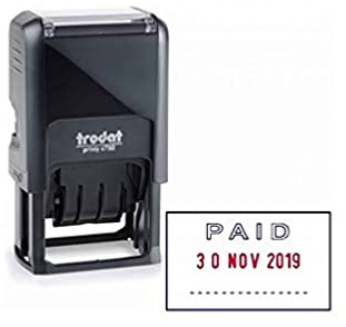 Trodat Printy 4750/L2 Dater Stamp - Paid