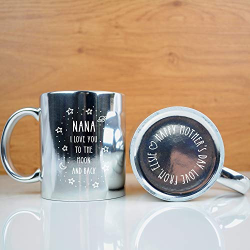eBuyGB Personalised I Love You to The Moon and Back - Grandma, Nana Mug