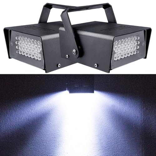 2Pack 32LED Stroboscope Dj Jeu de Lumiere Pour Soiree Strobe Light, Blanc Stromboscope Soirée Flash Disco Lights for Room, Stroboscopes Led Lumiere Stroboscopique Projecteur Lumiere Soiree for Parties