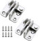 DXLing 2 Pièces Loquet Porte Cadenas Droit Ouvert Moraillon Cadenas Verrou de Porte à Pêne Petite Antivol Loquet Acier Inoxydable avec 8 Vis Minuscule Fermoir à Cadenas Applicable aux Diverses Portes