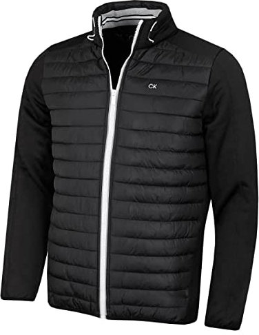 Calvin Klein Mens Hybrid Jacket - Black/Silver - S