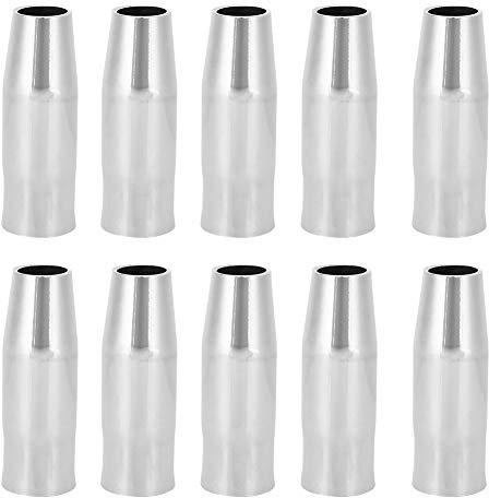 Fafeicy Schweißbrenner-Düsenschutzbecher für MB-15 AK MIG/MAG-Schweißbrenner, Kupfer, 1,7 x 5,3 cm, 10 Stück