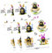 Sticker Frohe Ostern - 24 Aufkleber rund 40 mm Osterhase - Ostersticker Geschenkverpackung Geschenk Deko Osterpost Etiketten mit HASE - zAcheR-fineT