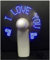 FLAIGO LED Programmable Mini Strong Handheld Fan, Neon Glow Light-up Message Fan, Personal Portable Battery Powerful Fan, Party Favor, Blue