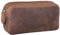 STILORD 'Eddie' Leder Federmäppchen Stifteetui Groß Stiftemappe mit 2 Reißverschluss Fächern Schlamper-Mäppchen Vintage Federmappe Etui Kosmetiktasche Echtleder, Farbe:mittel - braun