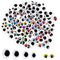 Hoiny Wackelaugen Selbstklebend, 200 Stück Bunt Kulleraugen Selbstklebend, Bunt Bastelaugen, Augen Zum Aufkleben Für DIY, Scrapbooking, Zubehör(6 Mm/8 Mm/10 Mm/12 Mm)