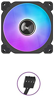 PLMN Refroidisseur de processeur ventilateur PWM silencieux DC 12V RGB 92mm 4pin châssis coloré boîtier radiateur 9cm 12V-PWM, environ. 92x92x25mm/3.62x3.62x0.98in