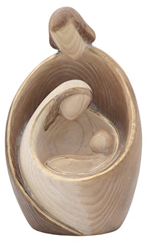 Dolfi Figur Moderne Heilige Familie, 15 cm, echtes Holz - Figur Religosa Betlehem Collection Handbemalt - Artikelqualität Made in Südtirol