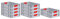 PROREGAL SuperSparSet 10x Eurobox NextGen Color | HxBxT 12x40x60cm | 23 Liter | Griffe rot geschlossen | Glatter Boden | Eurobehälter, Transportbox, Transportbehälter, Stapelbehälter