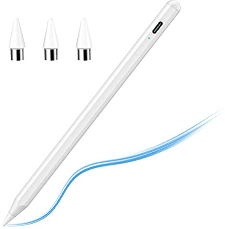TiMOVO Tablet Stift Kompatibel mit Apple iPad/Samsung/i-Phone/Android Touchscreen Stift für Tablet Stylus Pen, Hohe Empfindlichkeit iPad Stift mit Spitze für Tablet Schreiben & Zeichnen, Weiß