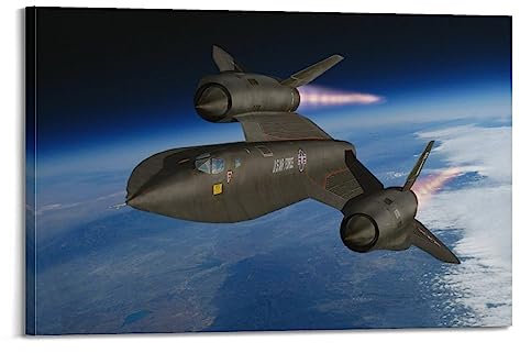 Lockheed SR-71 Kampfflugzeug-Poster mit Amseln, dekoratives Gemälde, Leinwand, Wand- und Kunstbild, Familien-Schlafzimmer, Dekoration, 20 x 30 cm