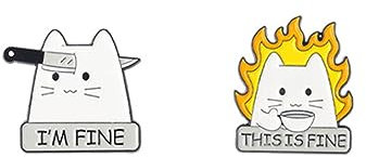 Katze Brosche Set Lovely Katze Emaille Pins für Frauen Mädchen Cartoon Tier Emaille Brosche Pins Abzeichen Cool Funny Katze Anstecknadel für Kleidung Rucksäcke Cute Letter Badge Pins Outfit Accessoire