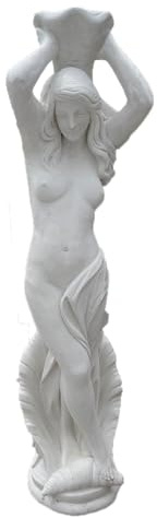 Statua Nereide in pietra ricostruita cemento e polvere di marmo altezza 173 cm Fanuli manufatti in cemento