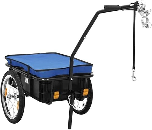 Fahrrad anhänger Robuster Fahrradanhänger Mit Stahlrahmen, Outdoor-Fahrradtransportanhänger, Faltbarer Handwagen, Freizeit-Fahrradzubehör, 155 X 60 X 83 cm