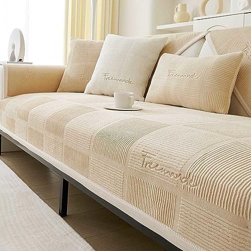 MTHGH Sofabezug Antirutsch,Anti Slip Sofa Cushion,sofaschutz Wasserdicht L Form,sofaschutz Katze Sofaschoner,Couch Bezug Ecksofa Schmutzabweisend Sofaschutz Hund Kratzschutz Katze (4, 90x160cm)