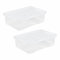 JMS we create smile Set of 2-32L Crystal Clear Plastic Storage Container With Lid Transparent Storage Box Home Organiser Blanket Tools Garage Office Home & Kitchen Made in UK (32 Litre)