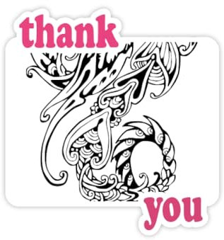 Peinture chinoise Dragon chinois Thank You Stickers Citation Grateful