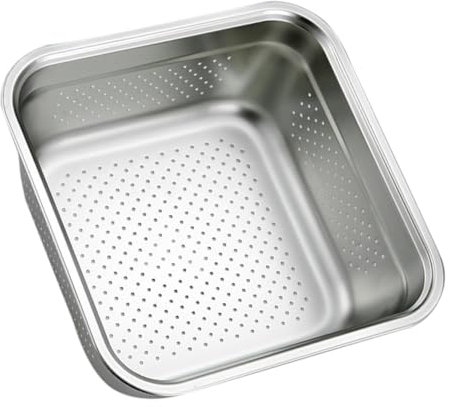 LIFKOME Passoire Carrée Acier Inoxydable Épais Évier Égouttoir Multi-usage Bassin Lavage Légumes Et Fruits Capacité Importante Cuisines Domestiques Et Buffet