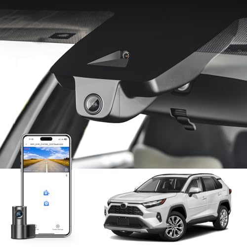 mangoal Front 4K & Rear 1080p Dash Cam for Toyota RAV4 2022-2025 (Model B) | & Hybrid, with Vent Hole,LE Limited SE Adventure XLE Premium XSE etc, OEM Look, 128GB Card