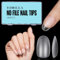 TOMICCA Capsule Americaine Ongle, 15 Tailles Faux Ongles, Ovale Court Couverture Complète, Pose Americaine Capsule pour Diy Nail Art Et Les Studios De Manucure, 360 Pièces